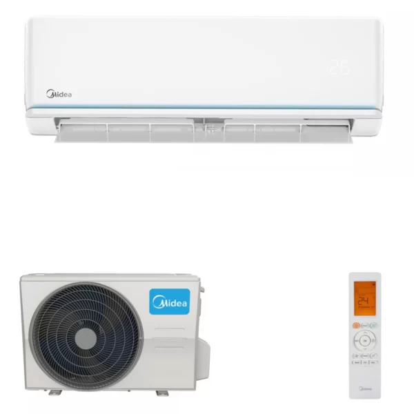 Aparat de aer conditionat Midea XtremeEco, 9000 BTU, inverter Quattro, economic, control Wi-Fi, kit instalare inclus, freon R32, clasa A++
