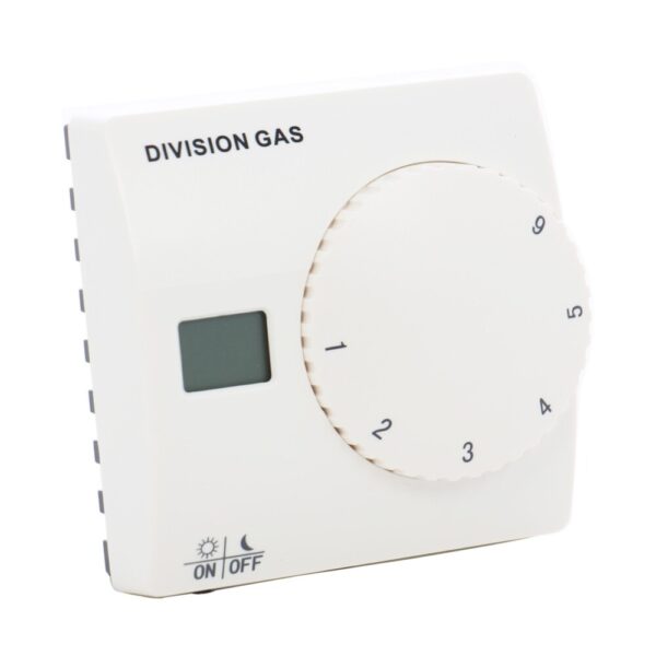 Termostat de ambient pentru centrala, cu fir, Division Gas DG816 WHB-0, neprogramabil, 2 x AA, 230 V